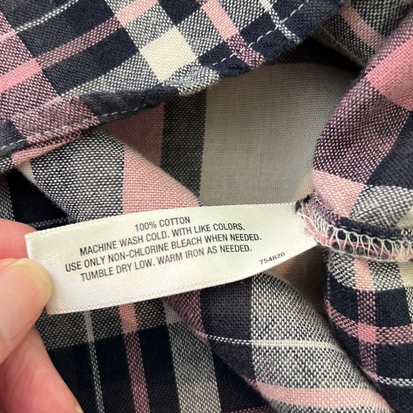I Heart Ronson  Plaid Blouse Button Tunic Top Small - Picture 4 of 6